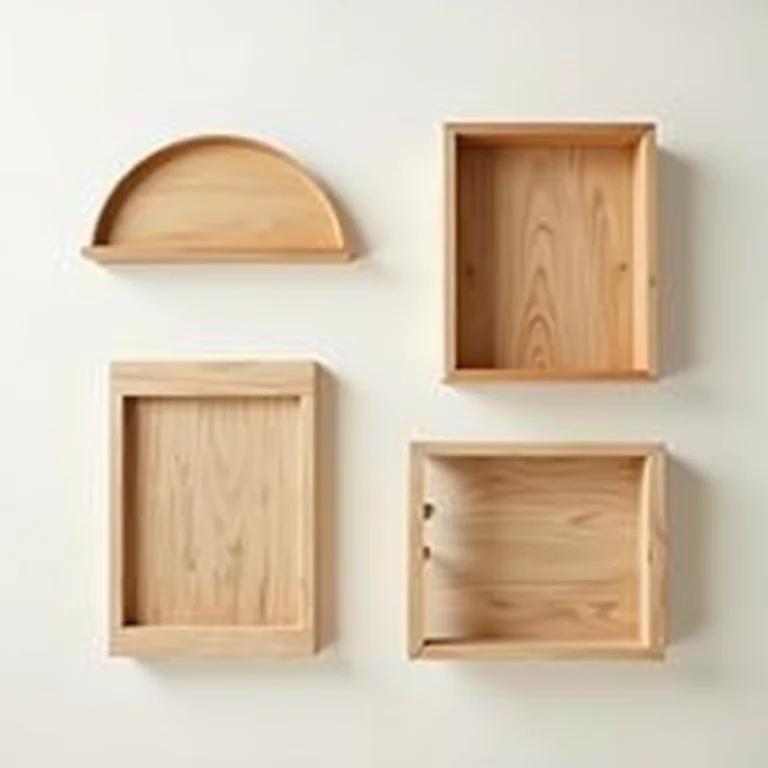 Itens de decoração em madeira acessíveis