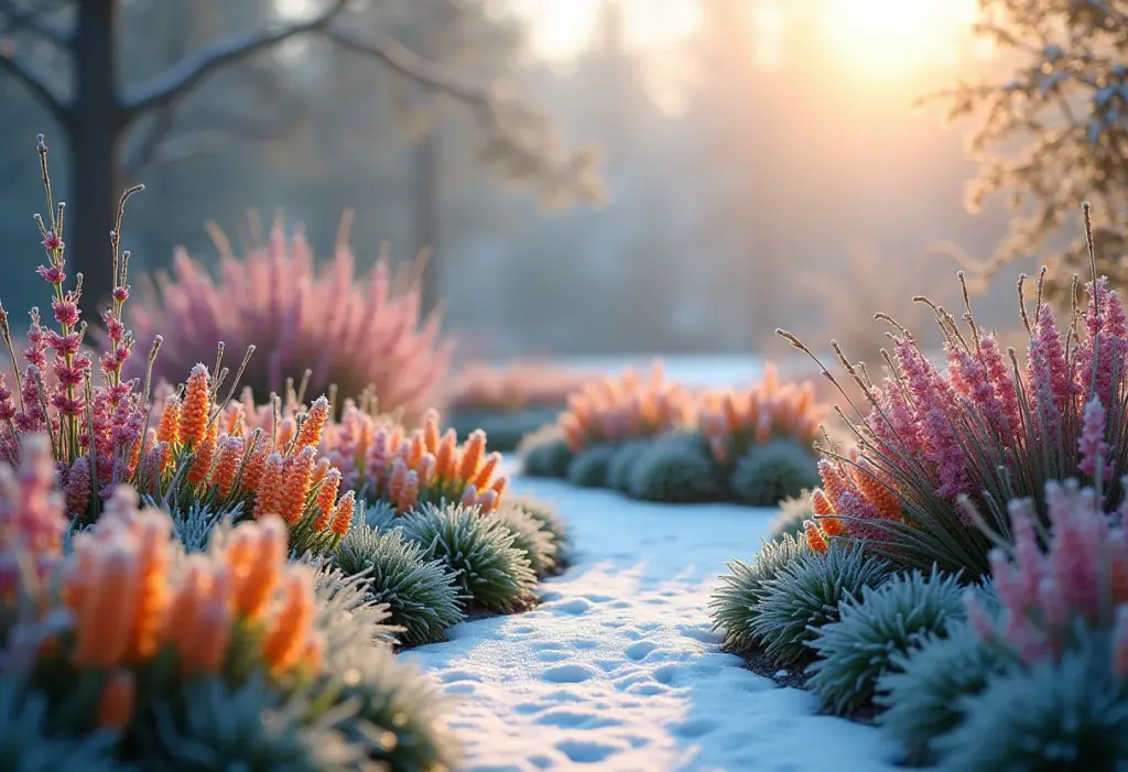 Plantas de inverno: As que resistem ao frio Jardim de inverno exuberante com diversas flores coloridas resistindo ao frio.