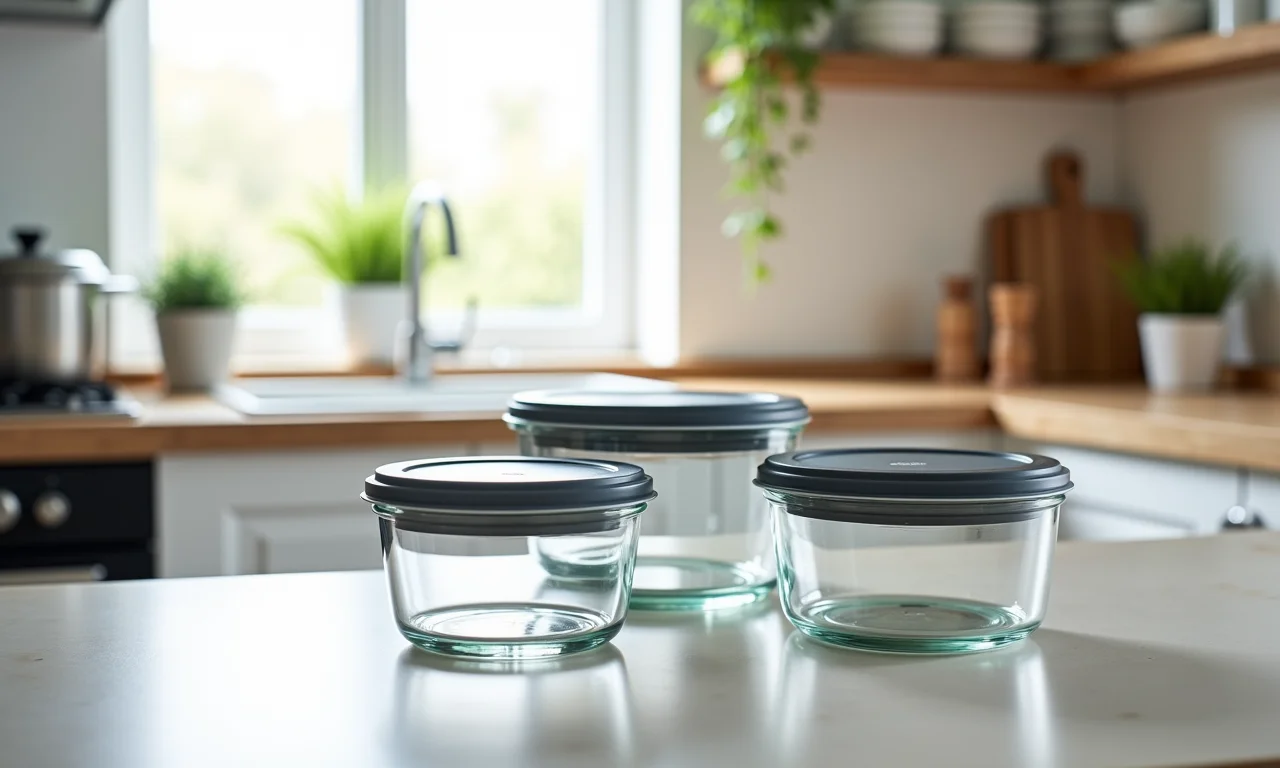 Jogo de potes de vidro com tampa hermética Lumini.