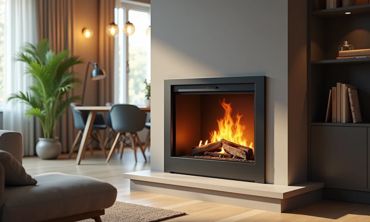 Lareira ecológica sem fumaça e sem cheiro, ambiente limpo e saudável.