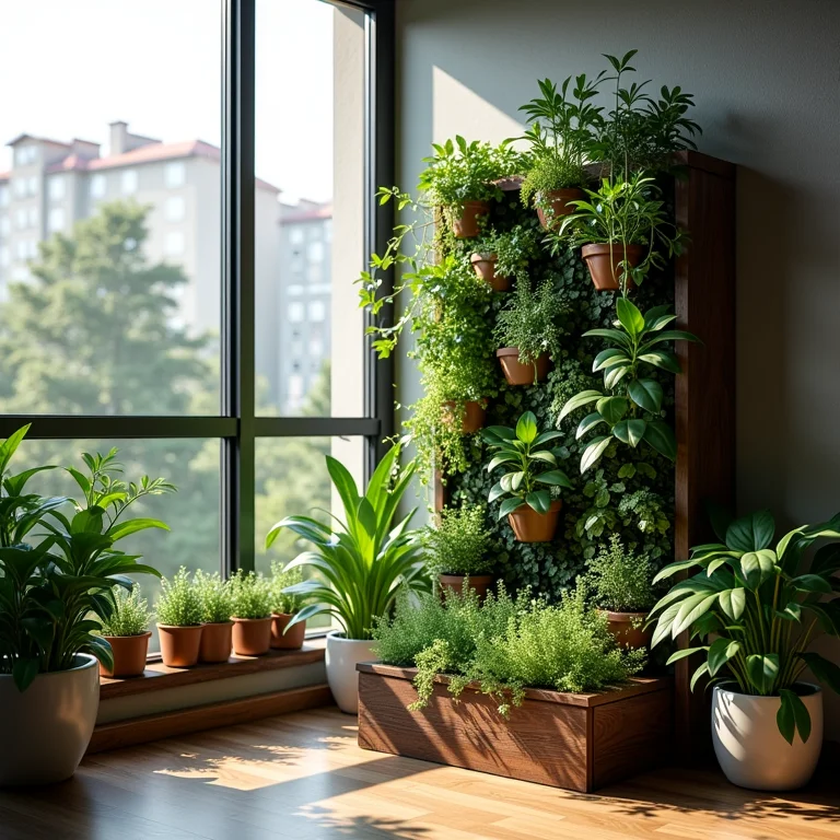 Local ideal para horta vertical na varanda.