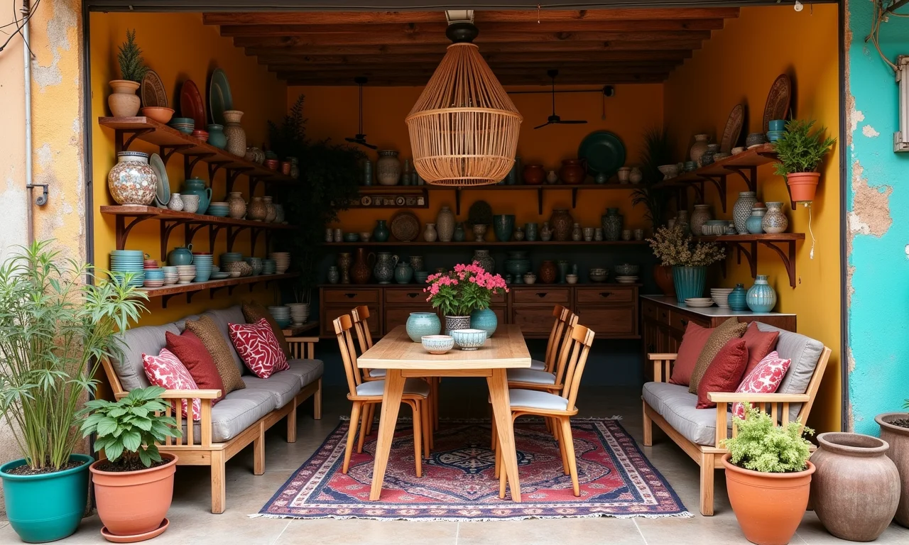 Loja de móveis wabi-sabi no Brasil com estilo artesanal.