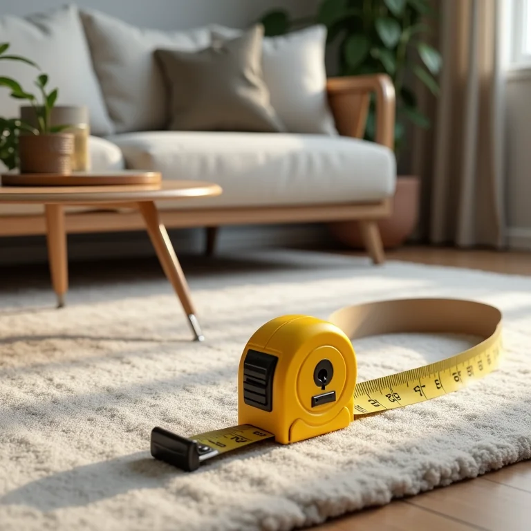 Medindo o espaço para a mesa de centro ideal