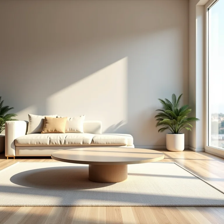 Mesa de centro pequena demais em uma sala ampla