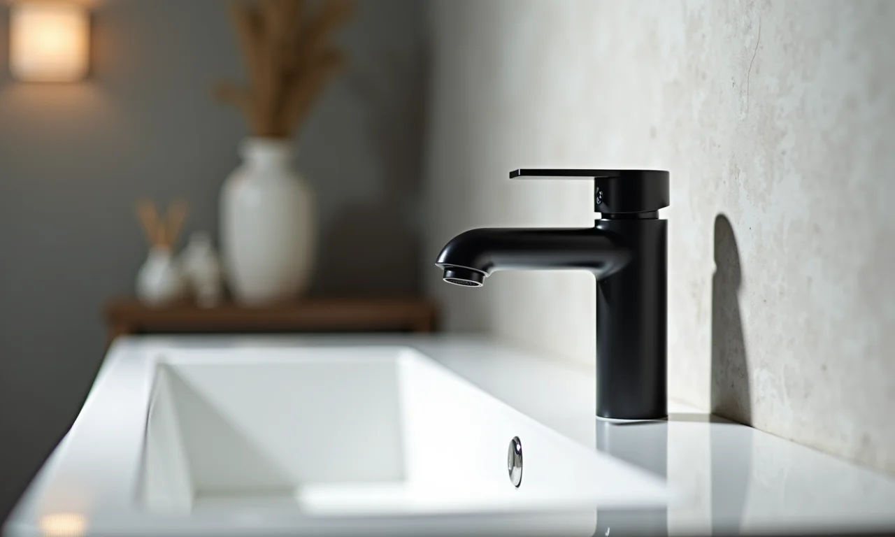 Misturadores e registros pretos com funcionalidade e elegância