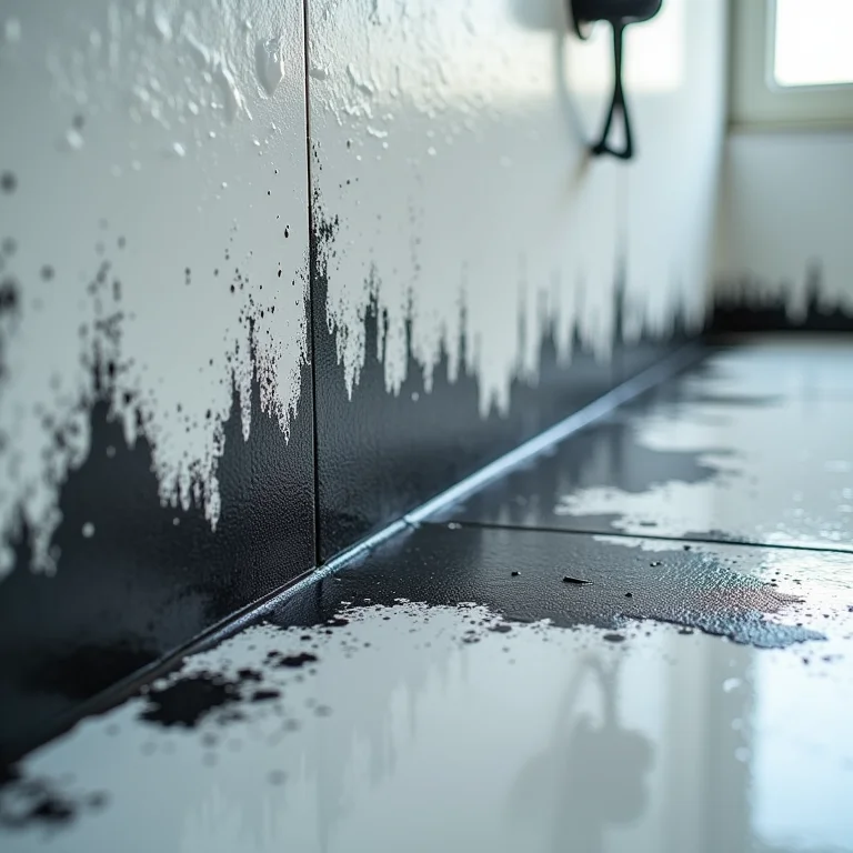 Mofo preto em silicone de box de banheiro