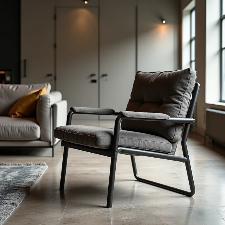 Móveis desconfortáveis em decoração industrial