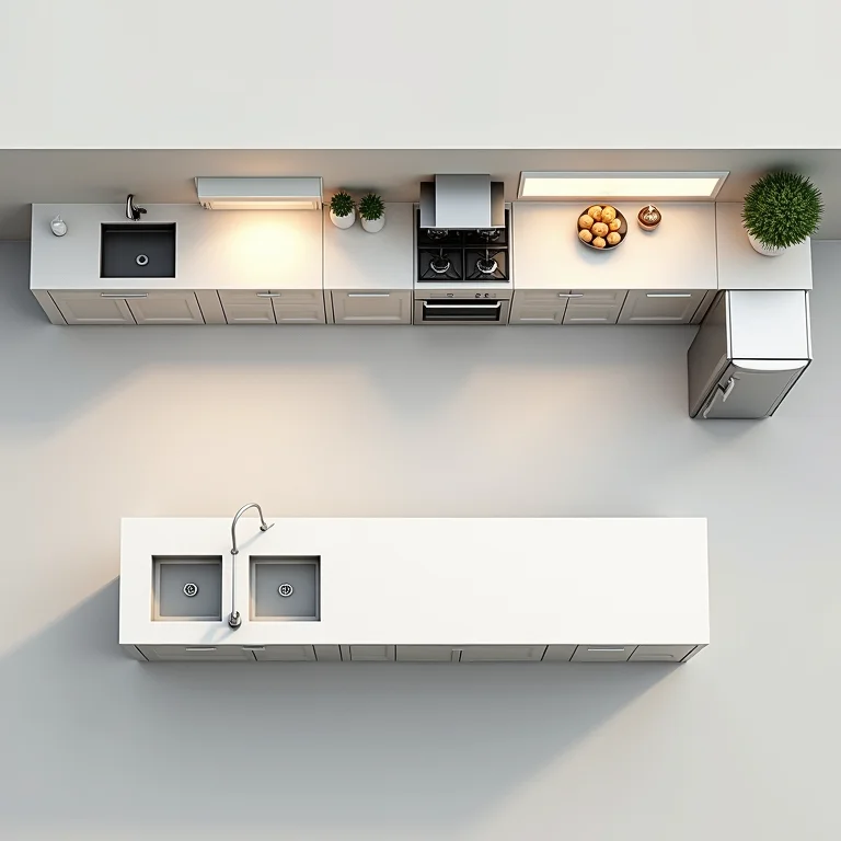 Otimizando o triângulo na cozinha planejada