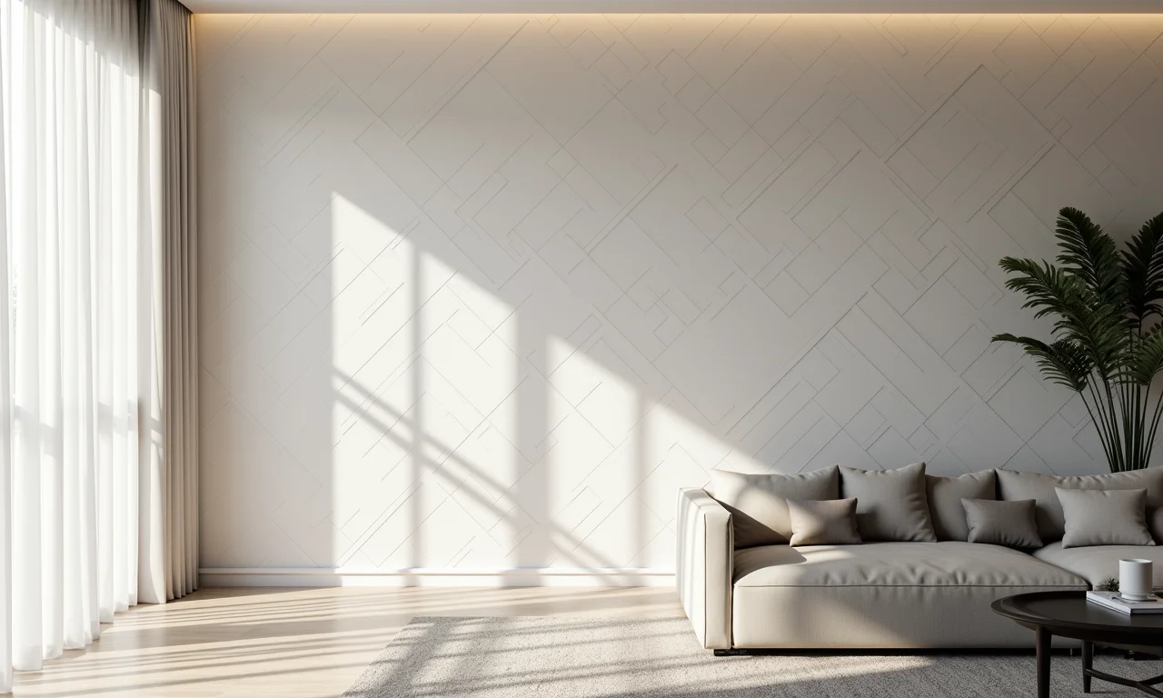 Padrão geométrico abstrato em papel de parede moderno.