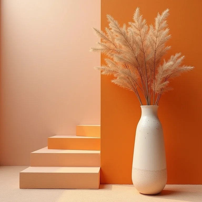 Paleta de cores inspirada no estilo Japandi, com tons neutros e terrosos.