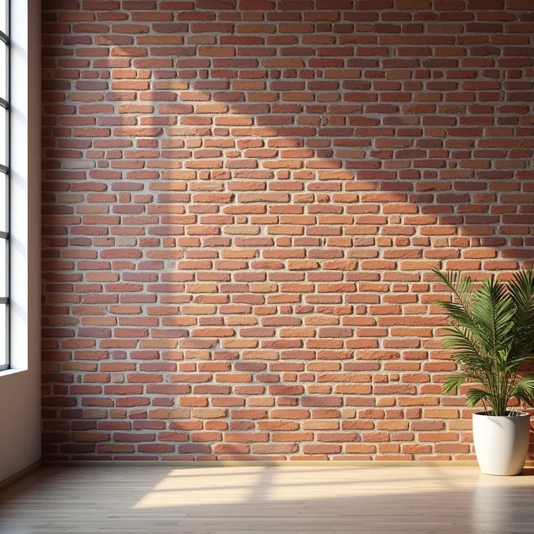 Papel de parede de tijolinho de baixa qualidade com aparência pixelizada.