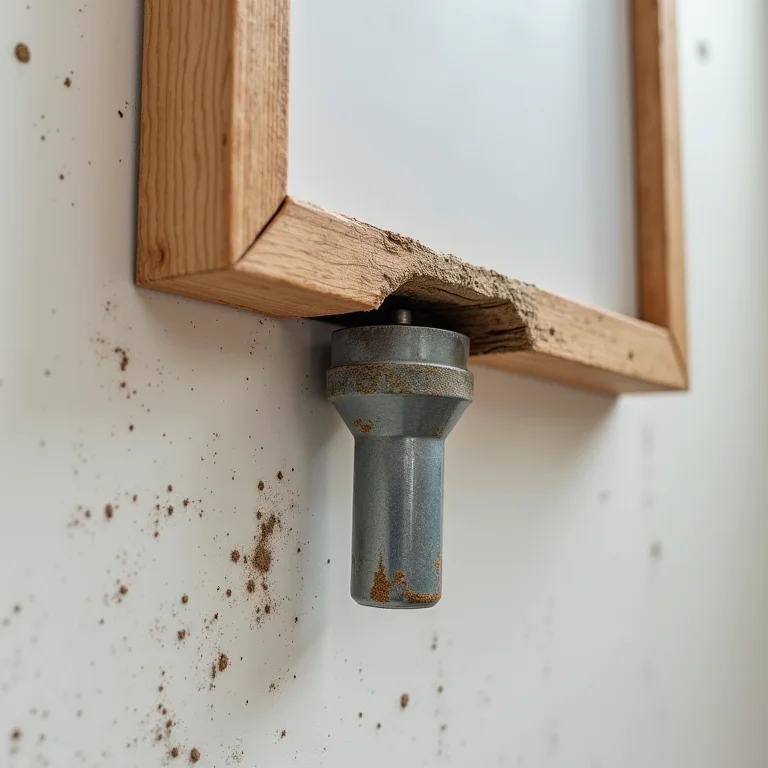 Parafuso inadequado falhando em drywall.