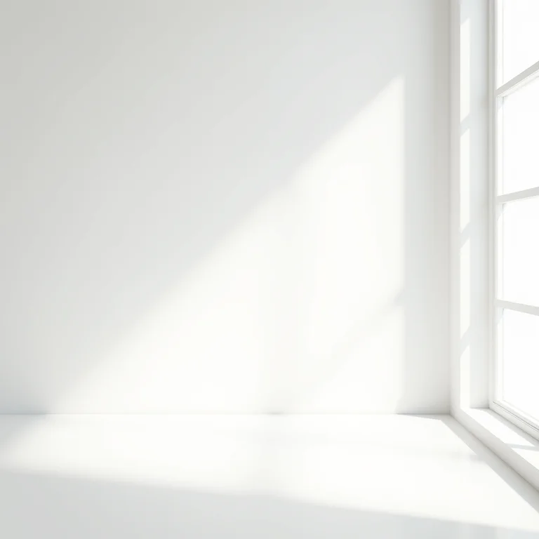 Parede branca minimalista com texturas sutis na decoração escandinava