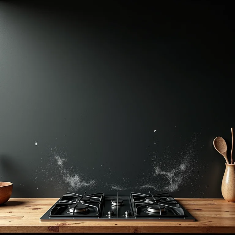 Parede lousa instalada em local inadequado, próxima ao fogão