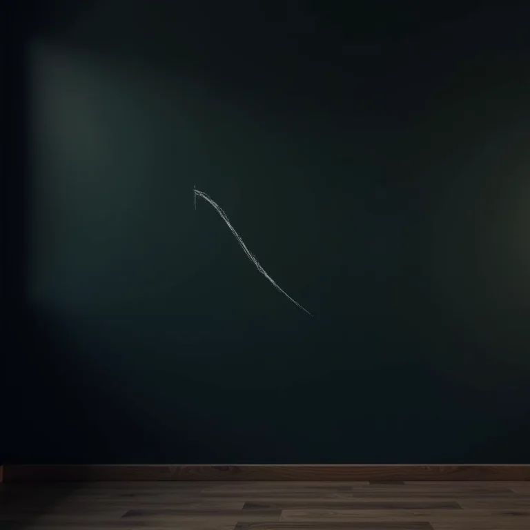 Parede lousa nova com um pequeno arranhão de teste