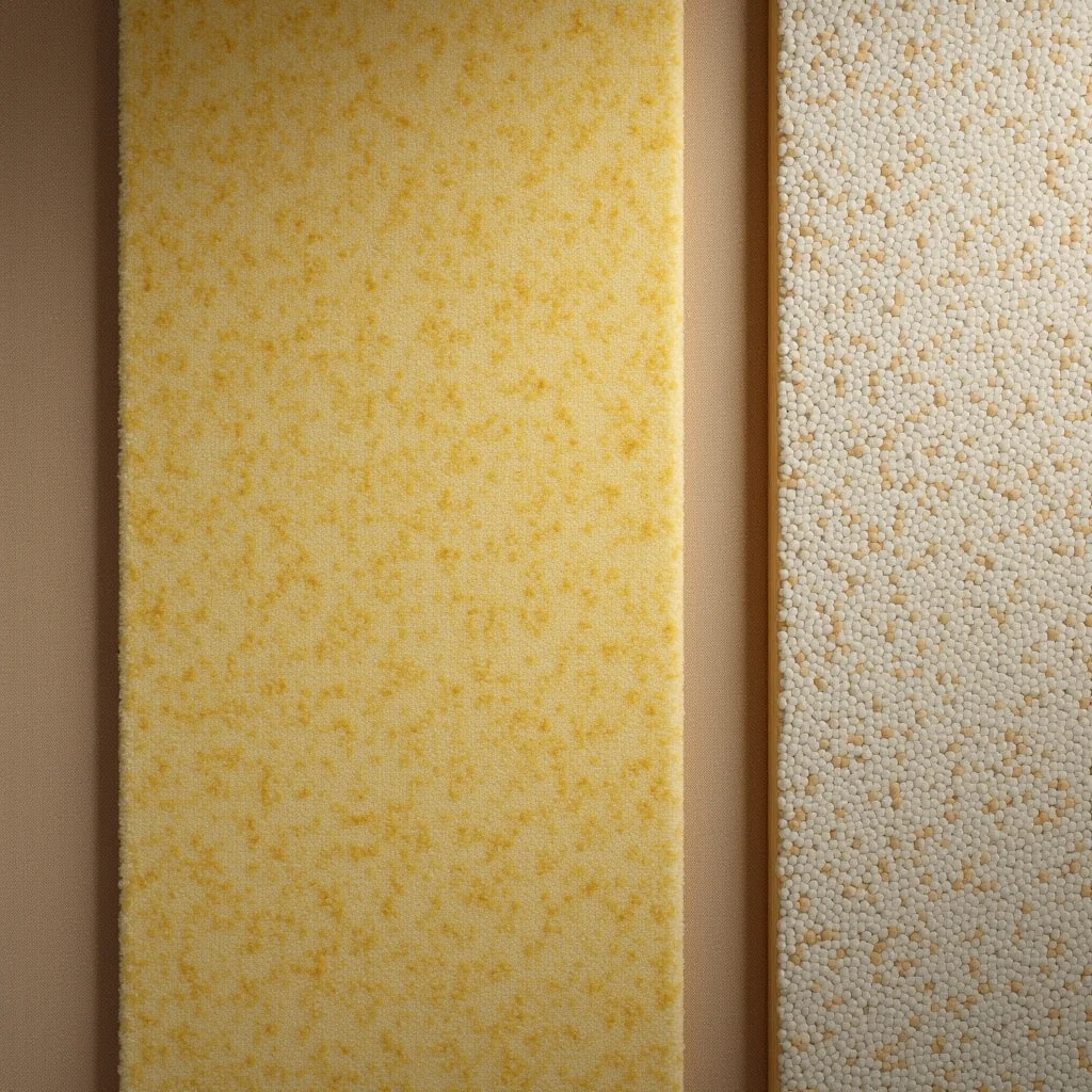 Paredes com isolamento de lã de rocha para conforto térmico.