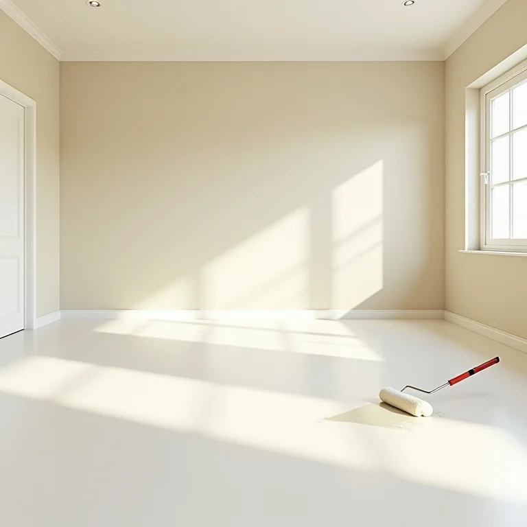 Pintura de grandes áreas com rolos