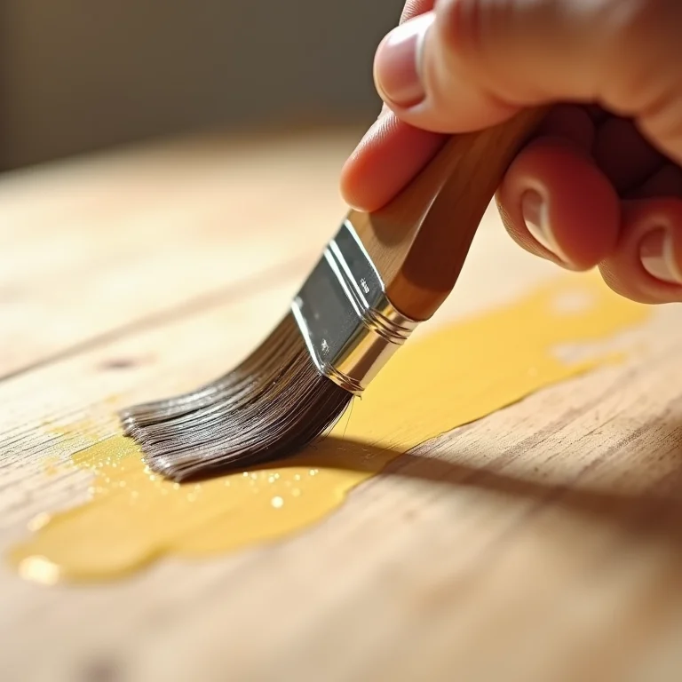 Pintura de madeira com pincel, evidenciando as vantagens da ferramenta.