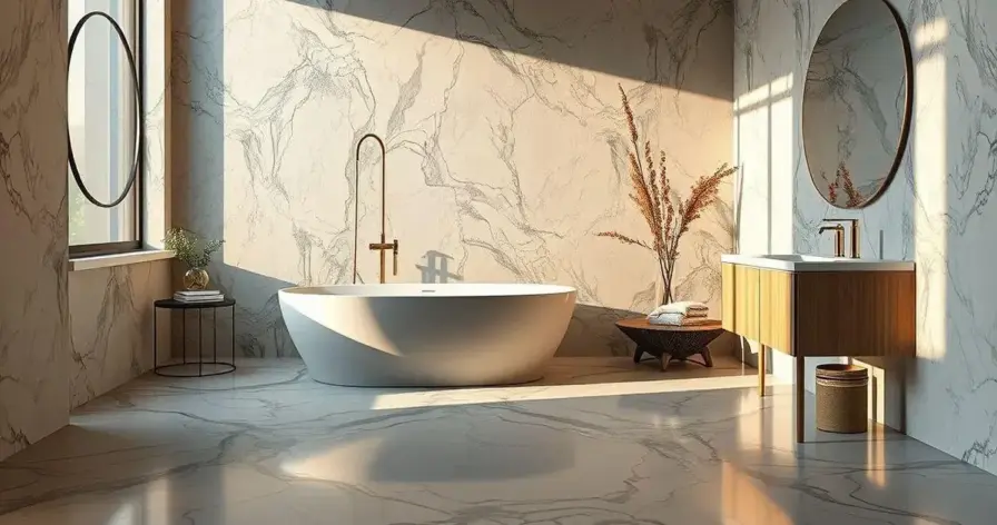 Piso de Mármore no Banheiro: Luxo e Sofisticação