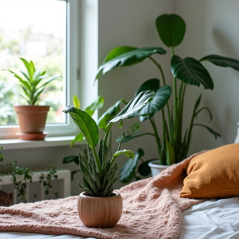 Plantas ideais para quarto boho.