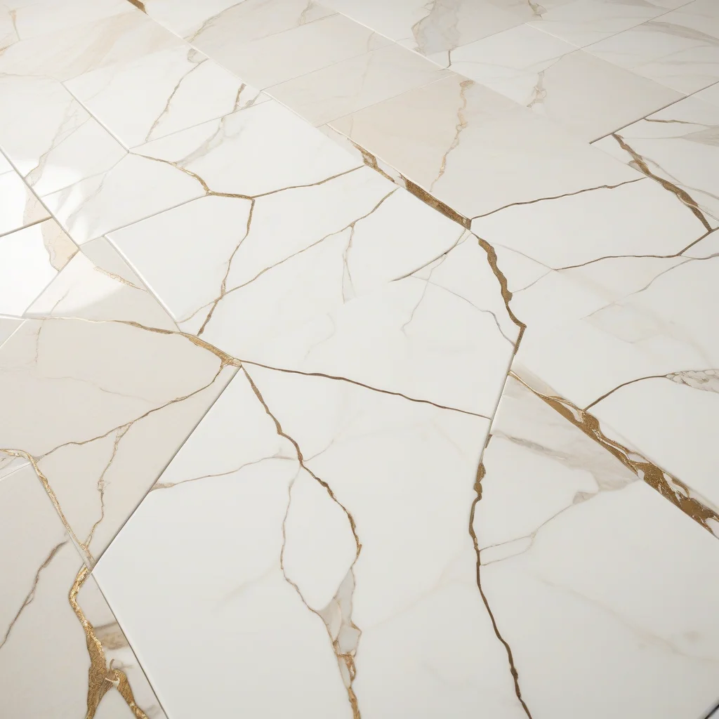 Porcelanato Calacatta da Portobello em showroom moderno.