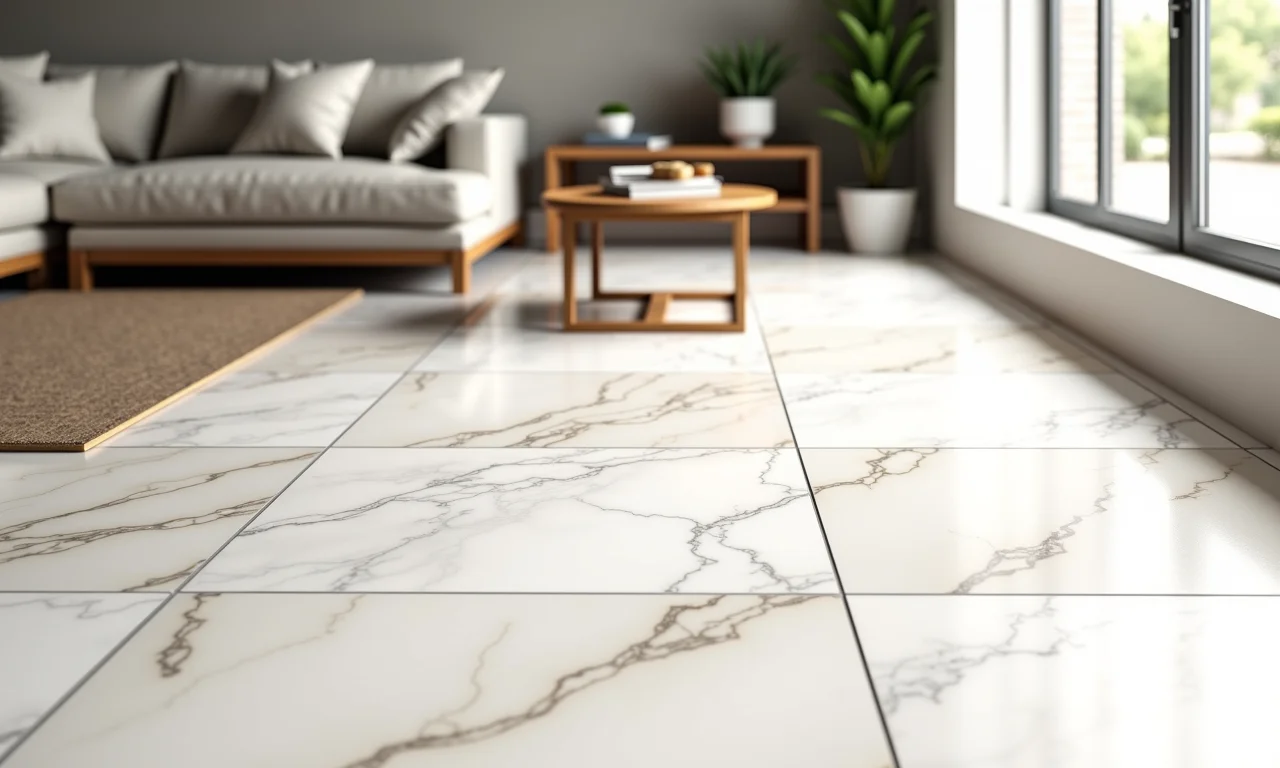 Porcelanato Calacatta em grandes formatos: amplitude e elegância para sua casa.