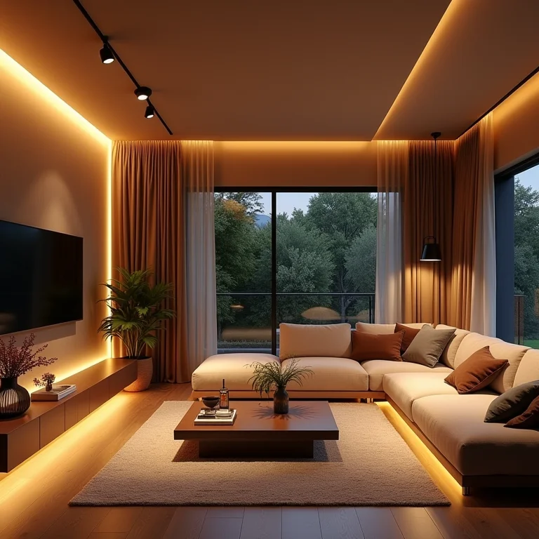 Projeto de iluminação aconchegante para varanda integrada