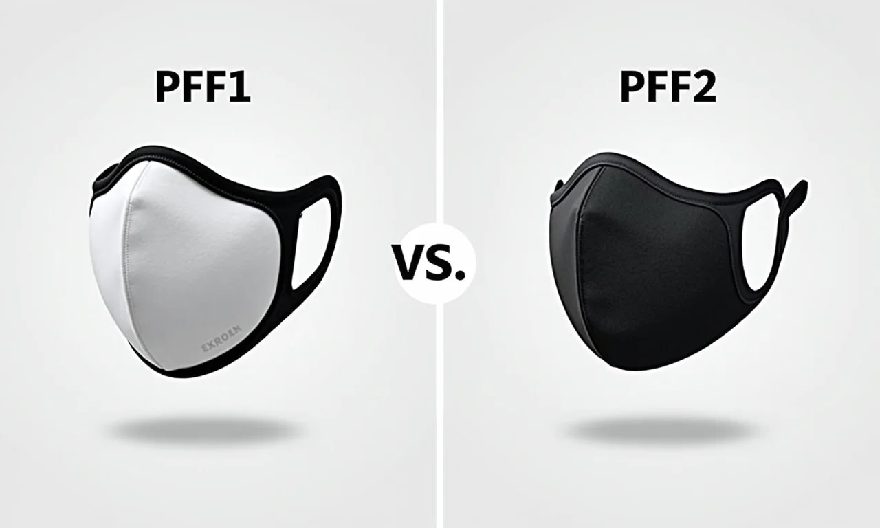 Qual a diferença entre máscara PFF1 e PFF2?