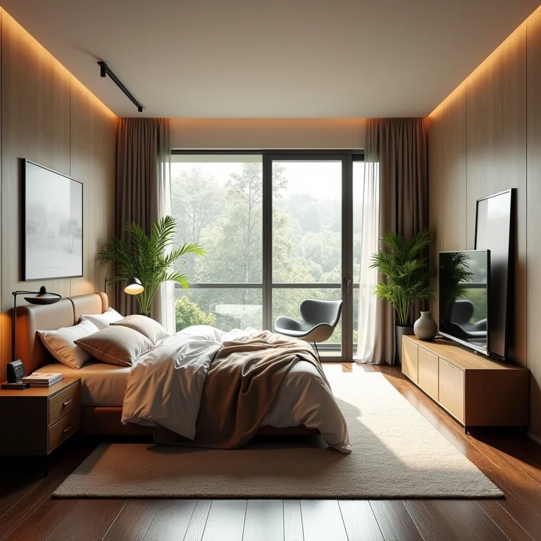 Quarto de casal pequeno com layout mal planejado