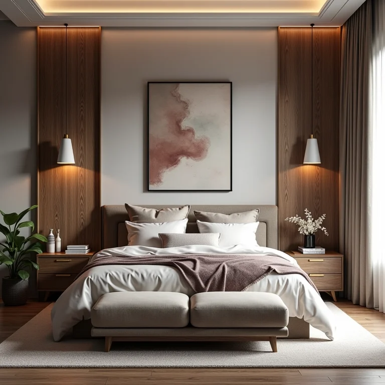 Quarto de casal sem estilo de decoração definido