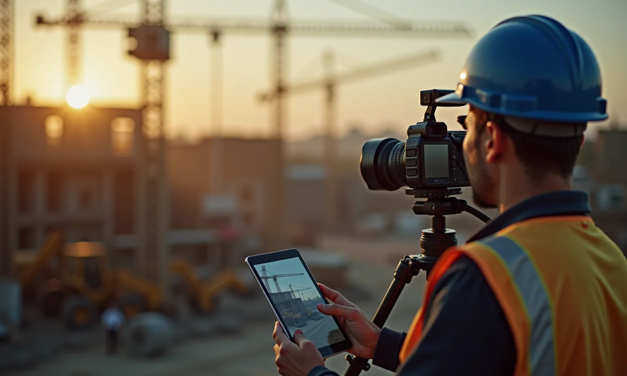 Registro do uso de equipamentos em diário de obra digital.