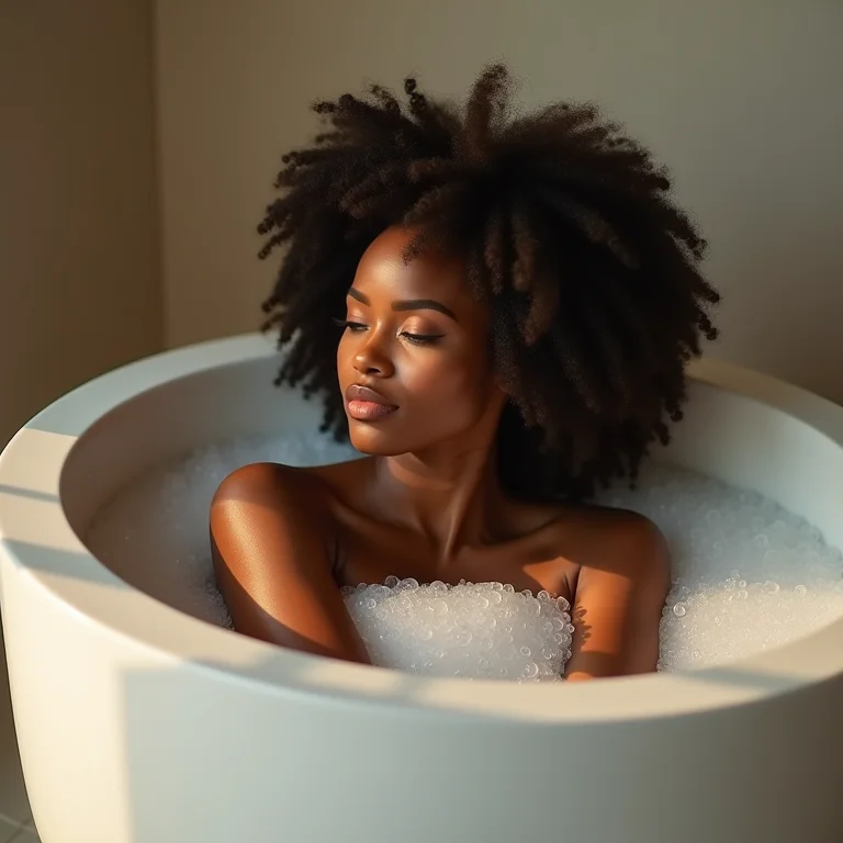 Relaxamento em banheira ofurô