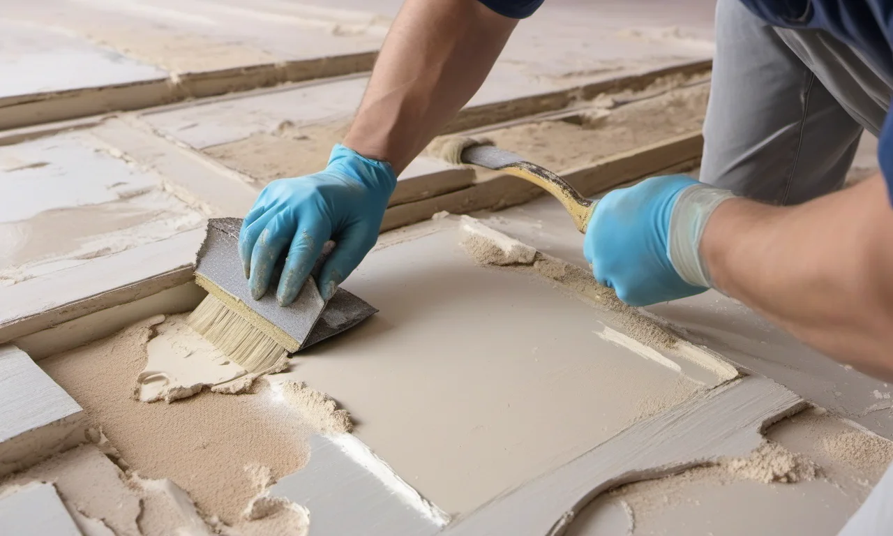 Reparo de parede com tinta descascando.