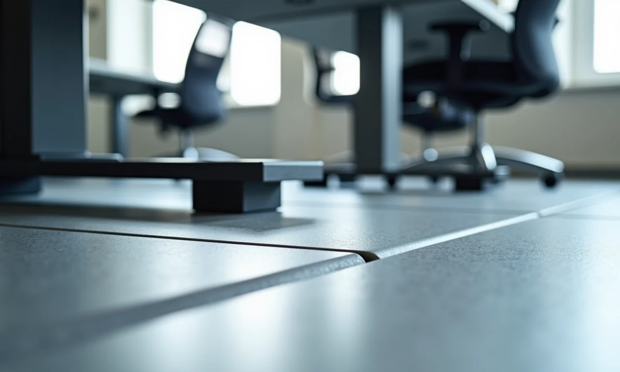 Resistência do piso elevado em escritórios.