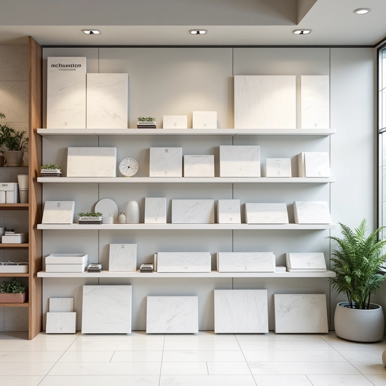 Revestimento Metrô White em exposição na Telhanorte.