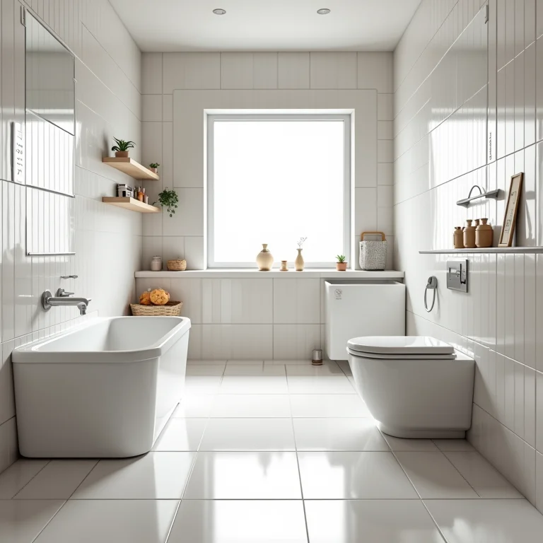 Revestimentos escorregadios e cantos vivos em banheiro infantil