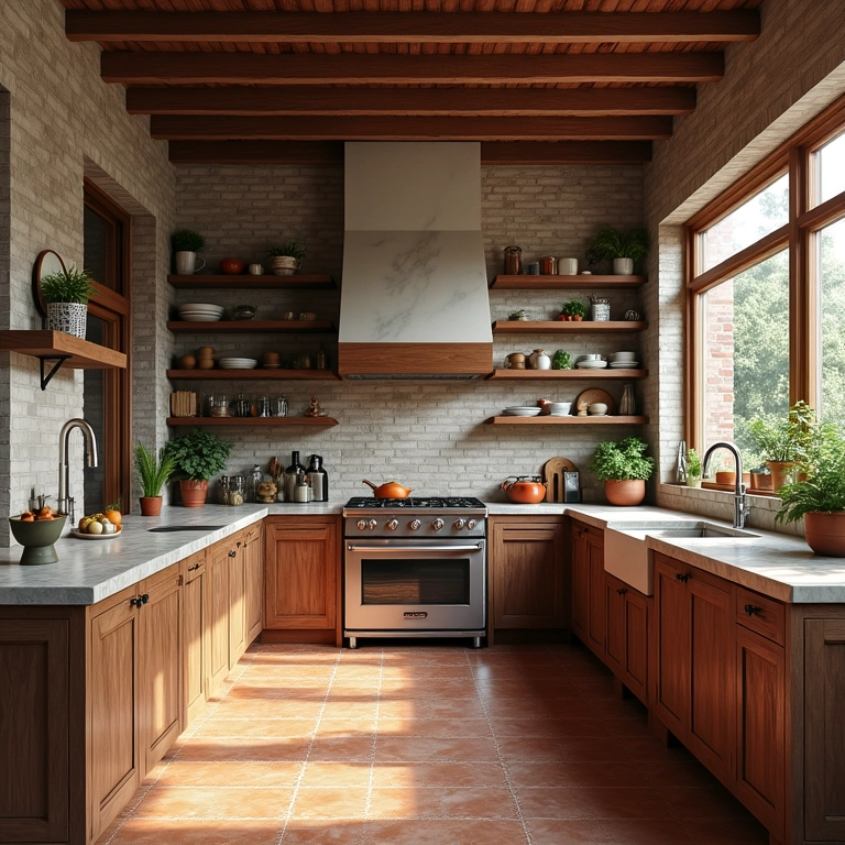 Revestimentos que aquecem: cerâmica, madeira e tijolinho.