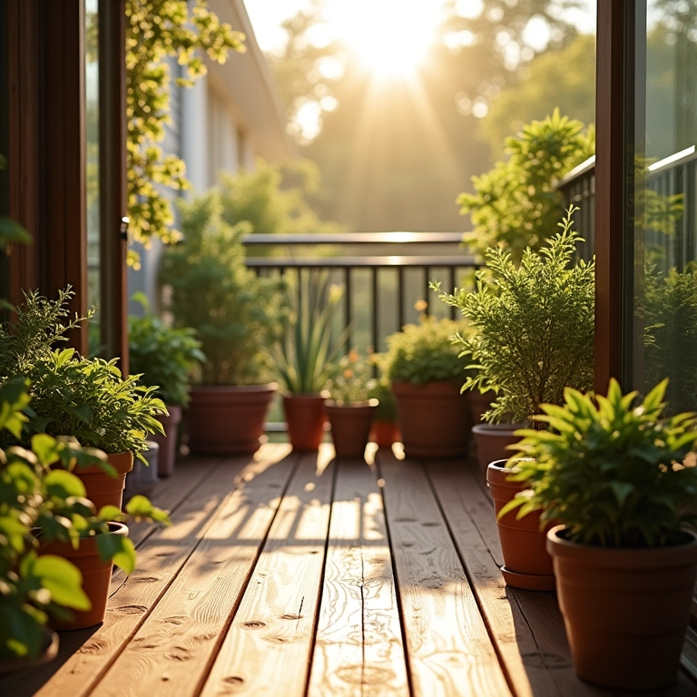 Sacada com deck de madeira mostrando os benefícios do uso desse material.