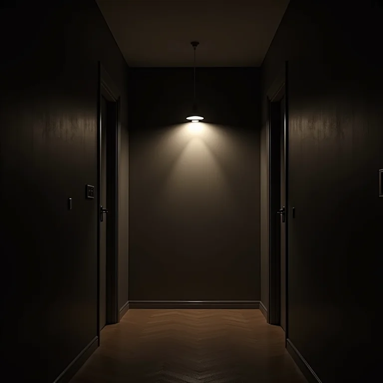 Studio com iluminação inadequada e cantos escuros