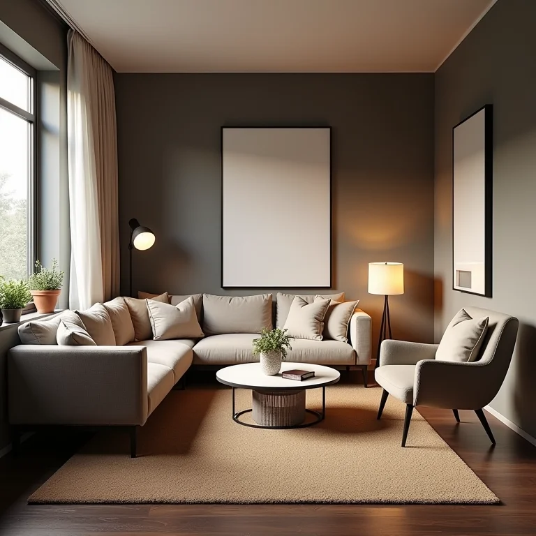 Studio com móveis desproporcionais