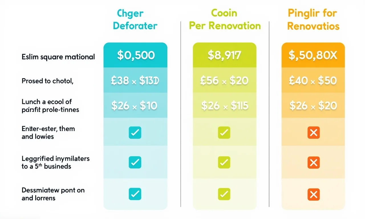 Tabela de custo estimado por metro quadrado para diferentes tipos de reforma.