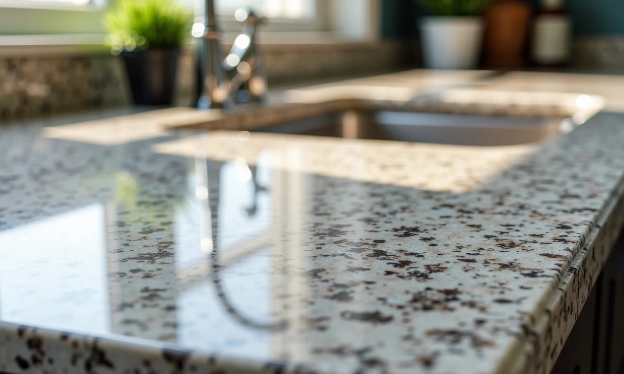 Teste de durabilidade em bancada de granito resistente.