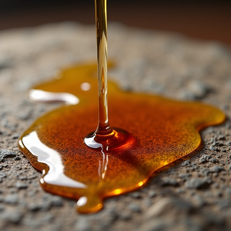 Teste de porosidade em pedra: líquidos como café e vinho sendo absorvidos.