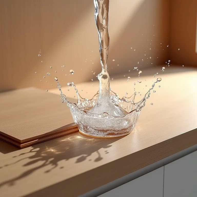 Teste de resistência à umidade em amostras de MDF.