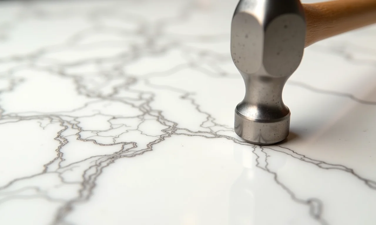 Teste de resistência em porcelanato Calacatta: durabilidade e qualidade comprovadas.