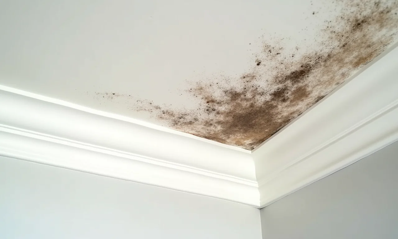 Teto com tinta antimofo, protegendo contra a umidade.