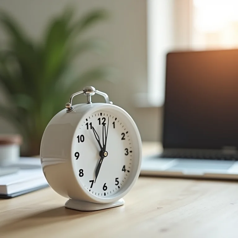 Timer na mesa do home office para lembrar de fazer pausas