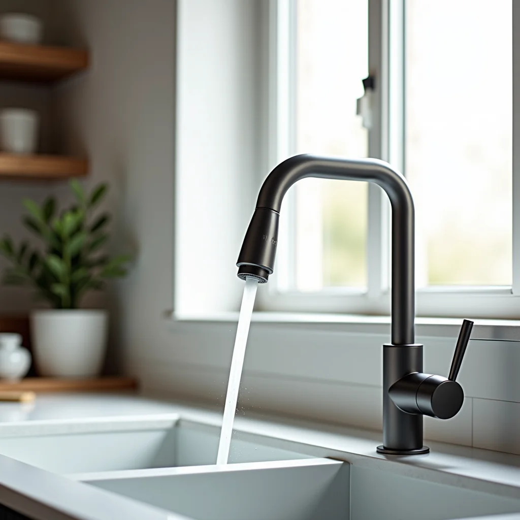 Torneira com filtro e purificador integrado.