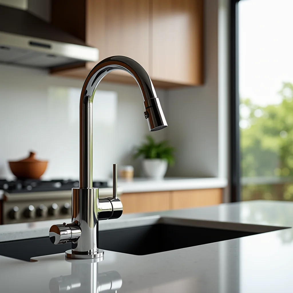 Torneira filtro com design moderno e elegante.