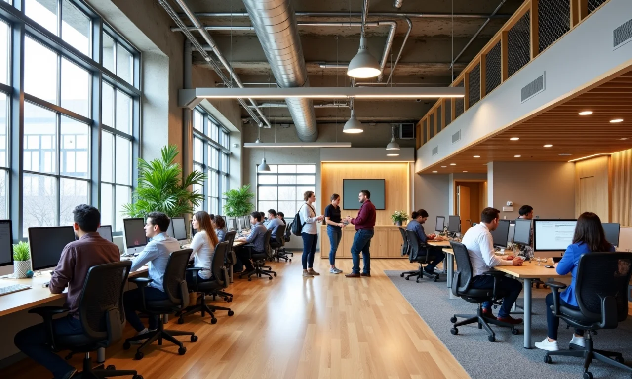 Vantagens do piso elevado em escritório moderno.